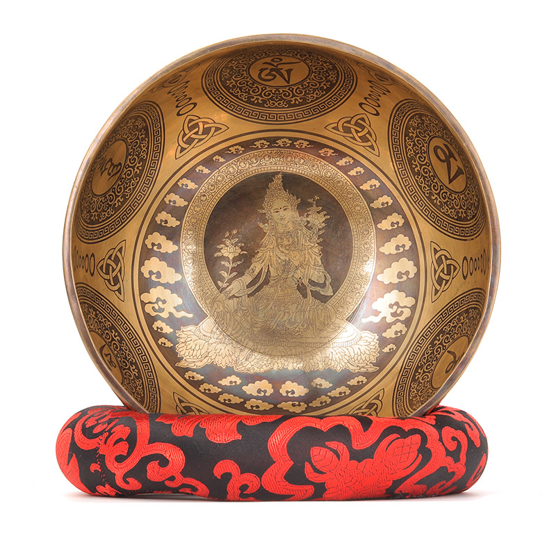 Tibetan Singing Bowl - Nepalese Handmade Tibetan Bowls Large Brass