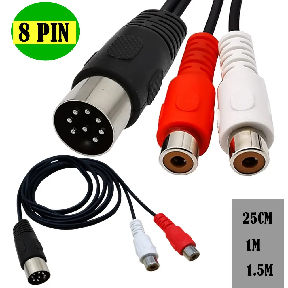 Din 8 Pin to 2RCA Cable 8Pin D - Musical Instrument Symbols review and price