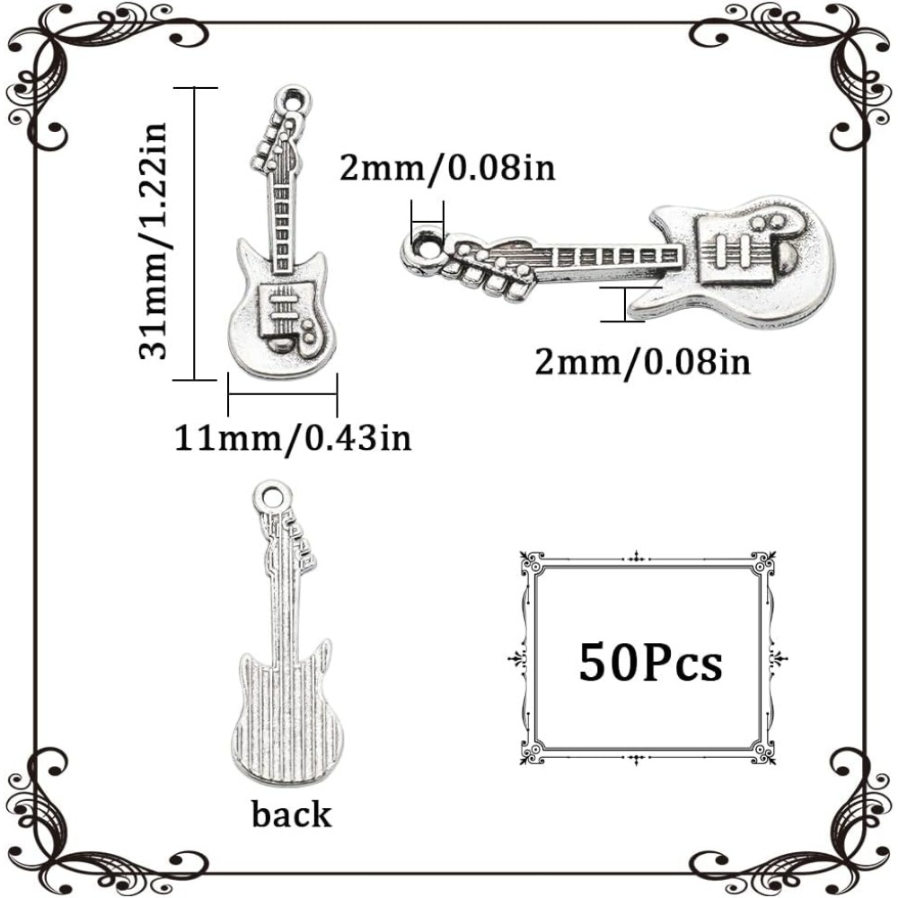 1 Box 50Pcs Vintage Guitar Cha - Musical Instrument Guitar review and price