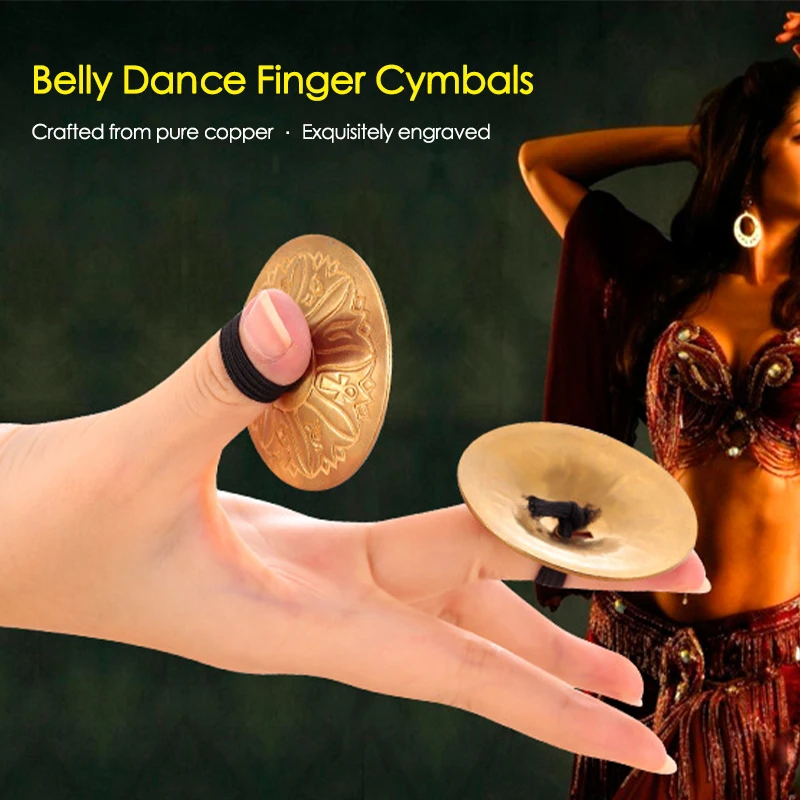 2PCS Copper Finger Cymbals Bel - Musical Instrument Zills review and price