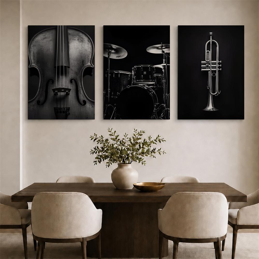 Black White Music Instruments  - Musical Instrument Art review and price