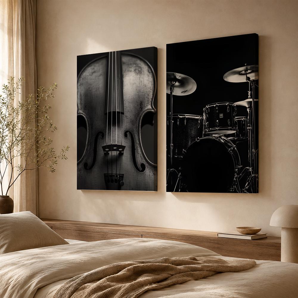Black White Music Instruments  - Musical Instrument Art review and price