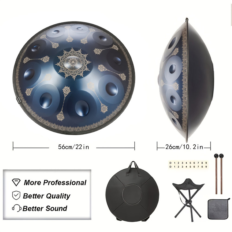 10 Notes Handpan Drum 22 Inch  - Tongue Drum Steel review and price