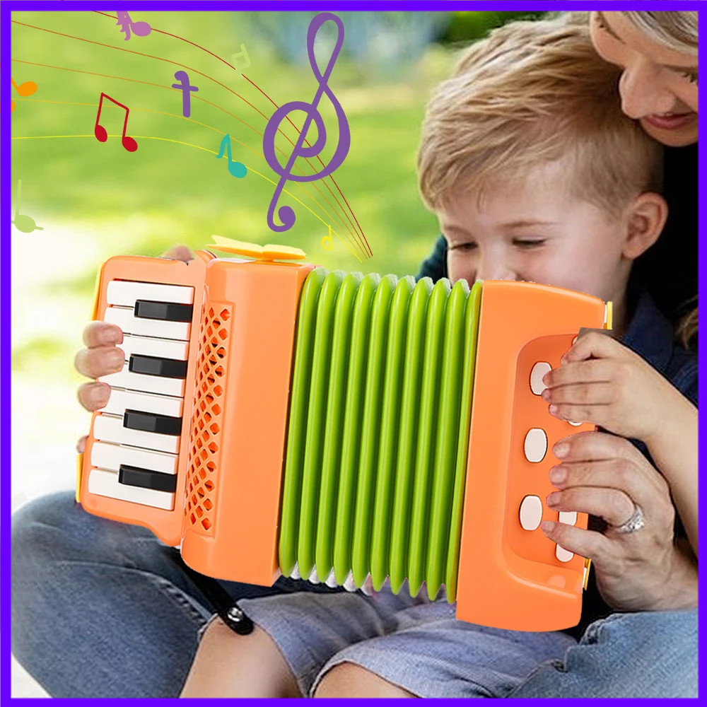 Kids Accordion Toy 10 Keys 8 B - Musical Instrument Drawing review and price