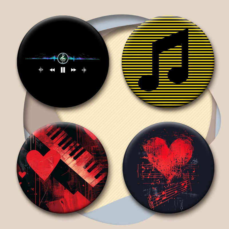 Musical Note Creative Badge I  - Musical Instrument Symbols review and price