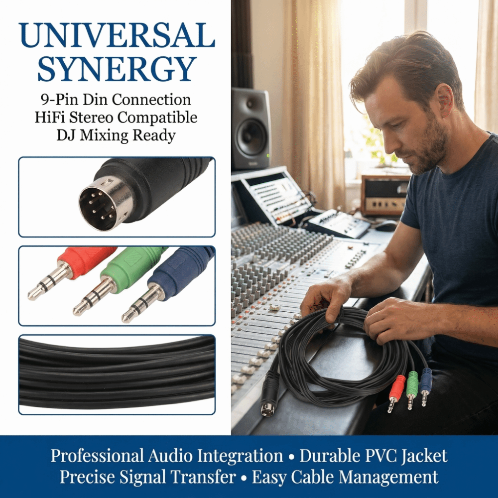 9 Pin Mini DIN 9 Pin to 3.5mm  - Musical Instrument Symbols review and price