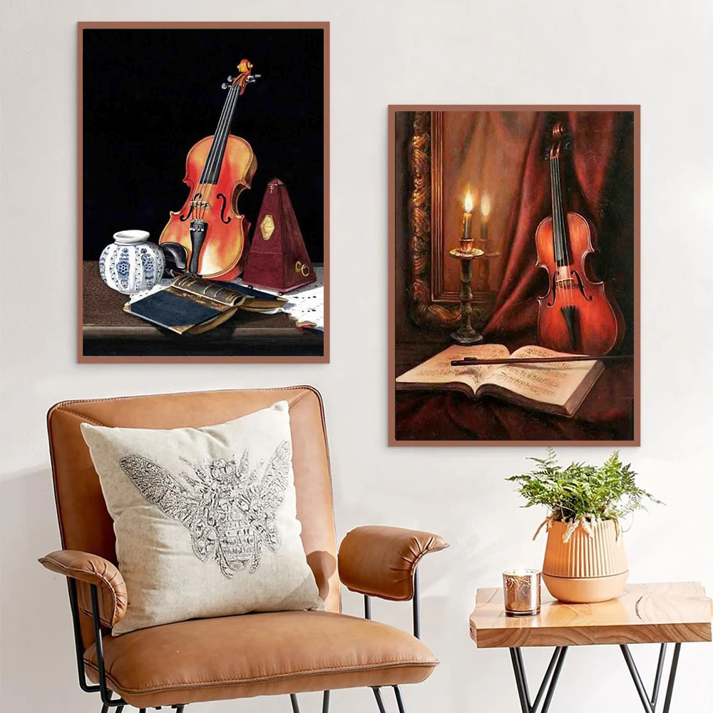 Paint By Numbers Violin Drawin - Musical Instrument Drawing review and price